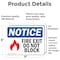 Signmission Exit Sign, Vinyl Decal, 7 in W, 5 in H, Fire Exit Do Not Block Sign With Symbol OS-2PACK-NS-D-57-L-12586 - alternate 6